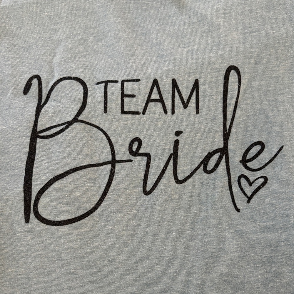 “Team Bride” Women's Light Blue Tee